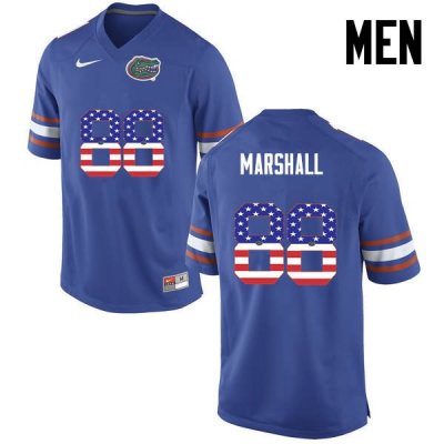 Men's Florida Gators #88 Wilber Marshall NCAA Nike Blue USA Flag Fashion Authentic Stitched College Football Jersey NPS2462OW